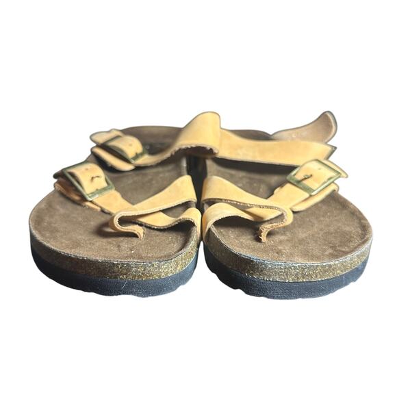 White Mountain Women's Footbeds Sandals Tan Suede Adjustable Comfort Size 8M - Picture 10 of 12